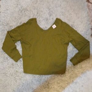 CAbi Olive Green Long Sleeve Top